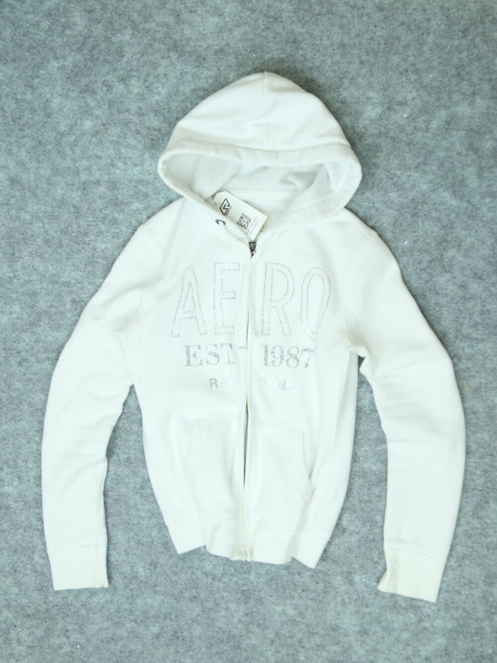 Women's White Aeropostale Full-zip Hoodie Size Small